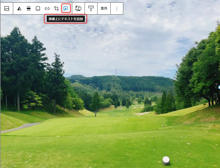 2-画像ブロックを挿入して、画像上にテキストを追加を選択